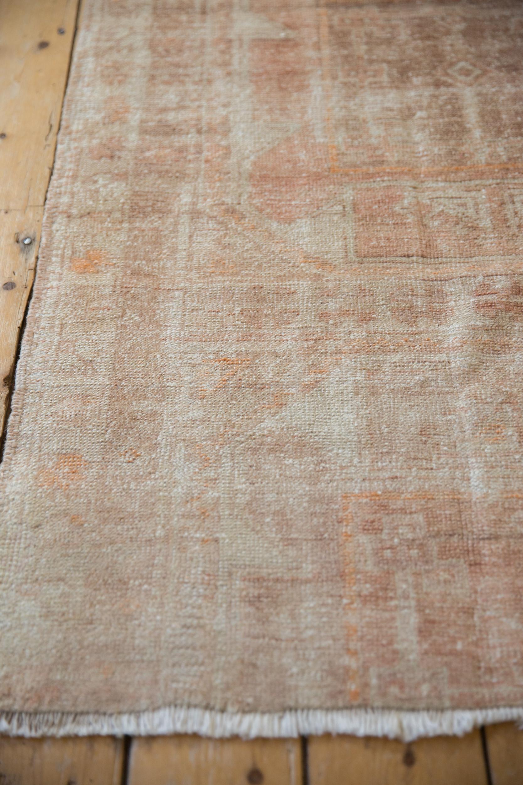 Wool Vintage Distressed Fragment Oushak Rug Runner For Sale