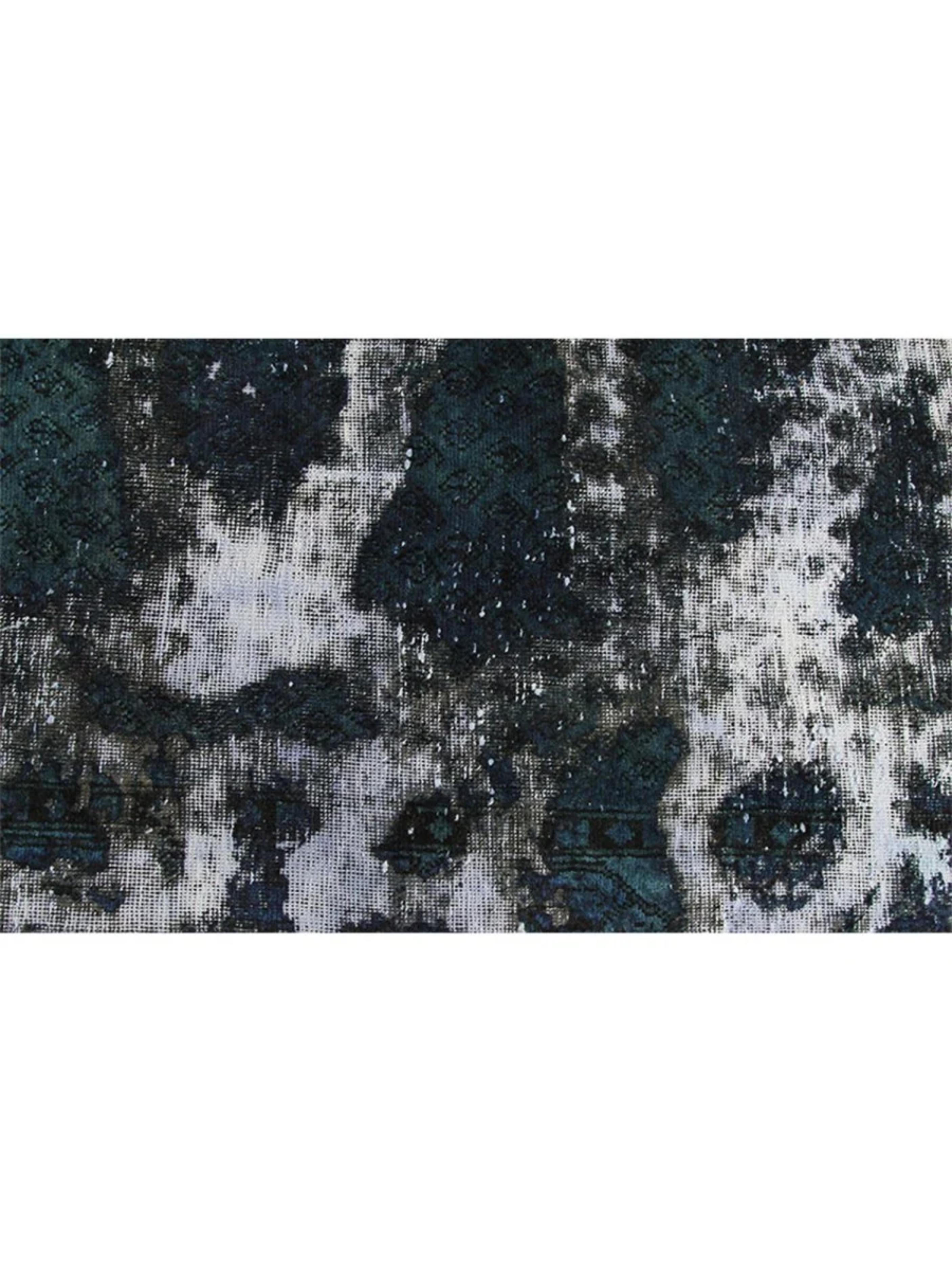 Perse Tapis de course 3x7 surteint noir vintage noué à la main en vente