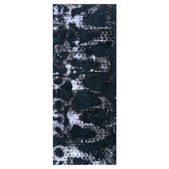 Tapis de course 3x7 surteint noir vintage noué à la main