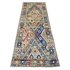 3
x7
10" grau handgeknüpft anatolischen Dorf inspiriert Design Wolle Läufer Teppich