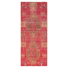 3
x7
10" Strawberry Pink Vintage Northwest Persian Hand Knotted Wool Runner Rug
