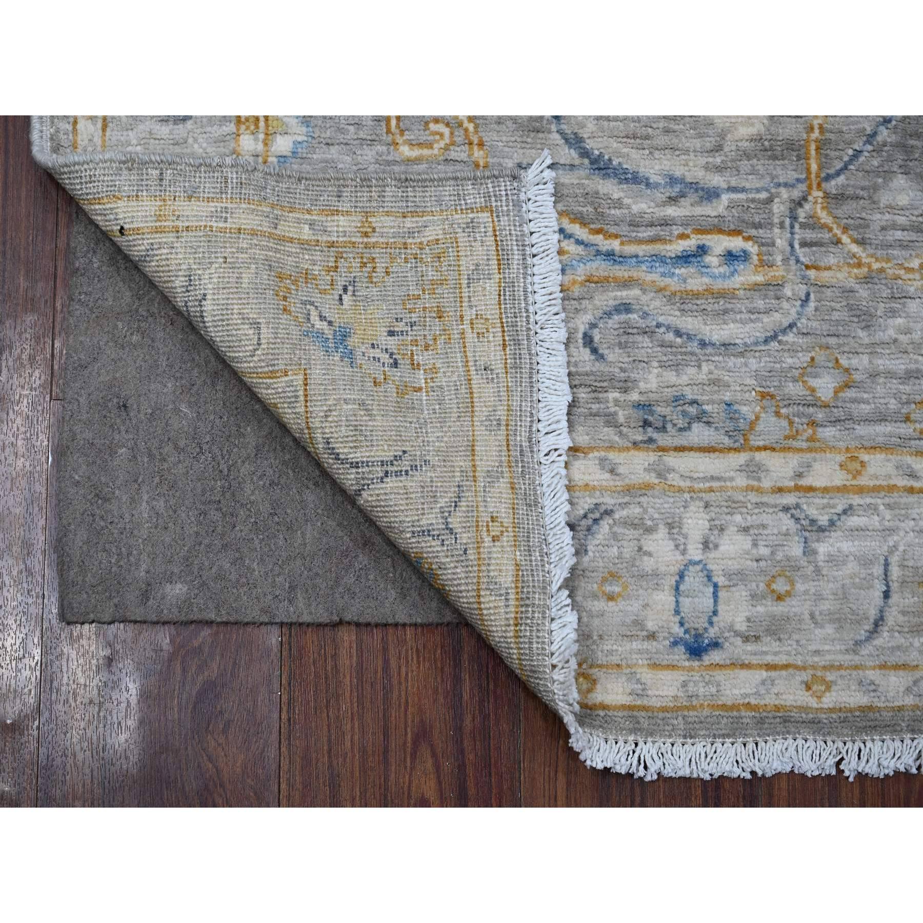 This is a truly genuine one-of-a-kind Afghan Peshawar with All Over Design, Pure Wool Hand Knotted Oriental Rug. It has been Knotted for months and months in the centuries-old weaving craftsmanship techniques by expert artisans.
Primary materials: