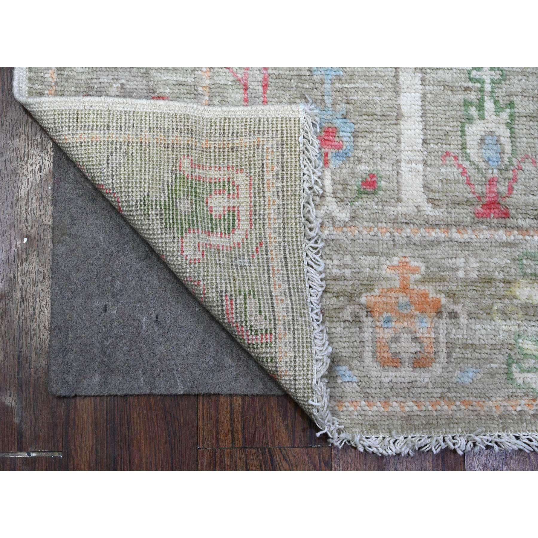 This is a truly genuine one-of-a-kind Angora Oushak, Hand Knotted, Pure Wool, Oriental Rug. It has been Knotted for months and months in the centuries-old weaving craftsmanship techniques by expert artisans.
Primary materials: Wool
Latex: No Pile