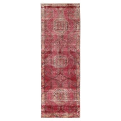 3'x8'10" Red Vintage Northwest Persian Hand Knotted Pure Wool Runner Rug