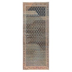 3'x8'6" Sage Green Vintage Northwest Persian Wool Hand Knotted Runner Rugs (Tappeto da corsa in lana persiana annodata a mano)