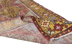 3x8.7 Ft Vintage Village Runner Rug from Turkey, Hand Made Corridor Carpet