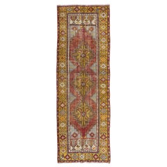3x8.7 Ft Vintage Village Läufer Teppich aus der Türkei, Hand Made Flurteppich