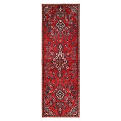 3
x9
1" Berry Red Vintage Persian Lilahan 100% Wool Hand Knotted Runner Rug
