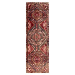 3
x9
10" Umber Brown Vintage Northwest Persian Hand Knotted Wool Runner Rug