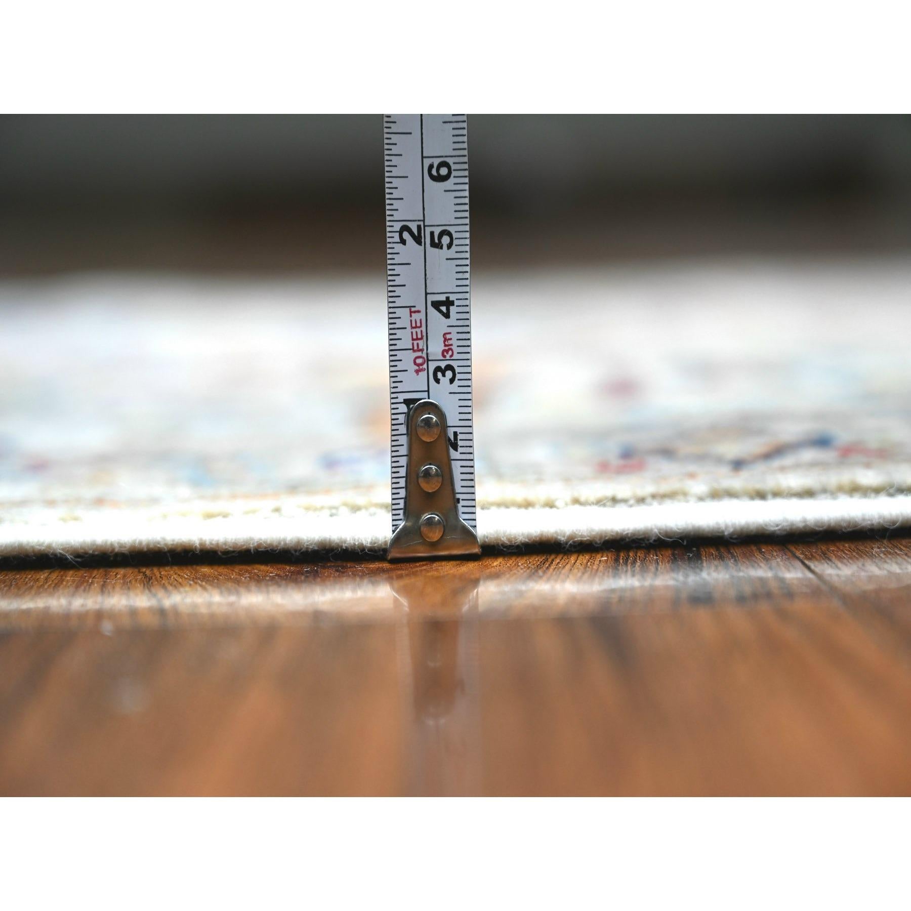 Noué à la main Tapis de course en laine nouée à la main 3'x9'5