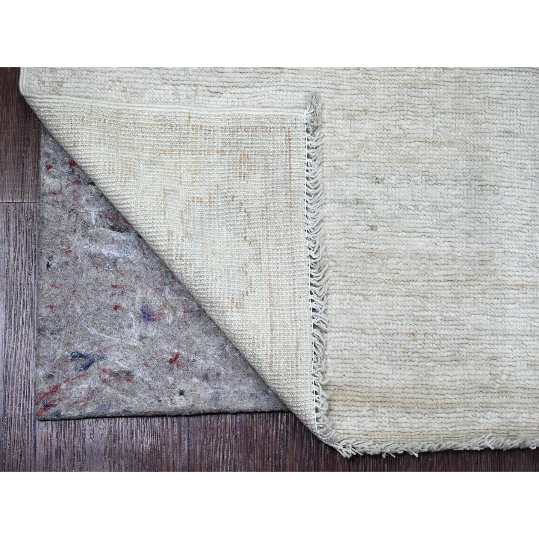 Medium Gray, Afghan Angora Oushak with All Over Pattern, Natural Dyes, Hand Knotted, 100% Wool, Runner, Oriental Rug
Primary materials: Wool
Latex: No Pile 
height: 0.25 Inches
Style: Transitional
Primary color: Grey
Secondary colors: Brown
Pattern: