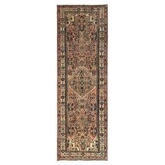3
x9
8" Bisque Pink Vintage Persian Hamadan Hand Knotted Pure Wool Runner Rug