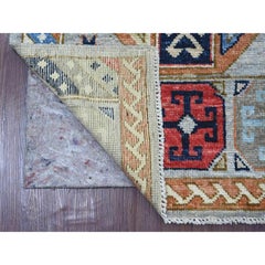 3'x9'8" Gray Anatolian Village Inspired Design Hand Knotted Wool Runner Rug