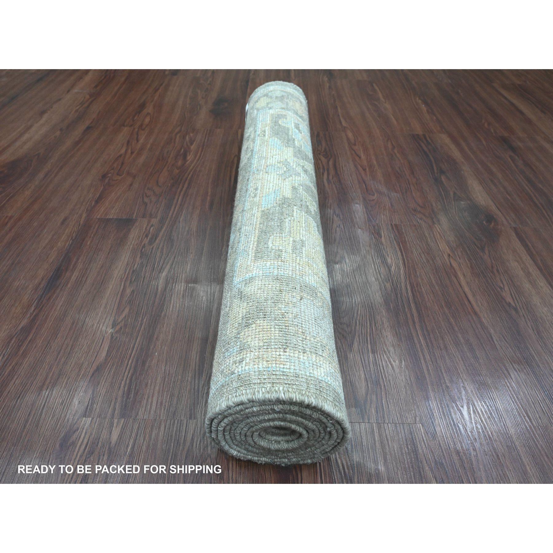 Annodato a mano Tappeto Runner in lana 3'x9'8