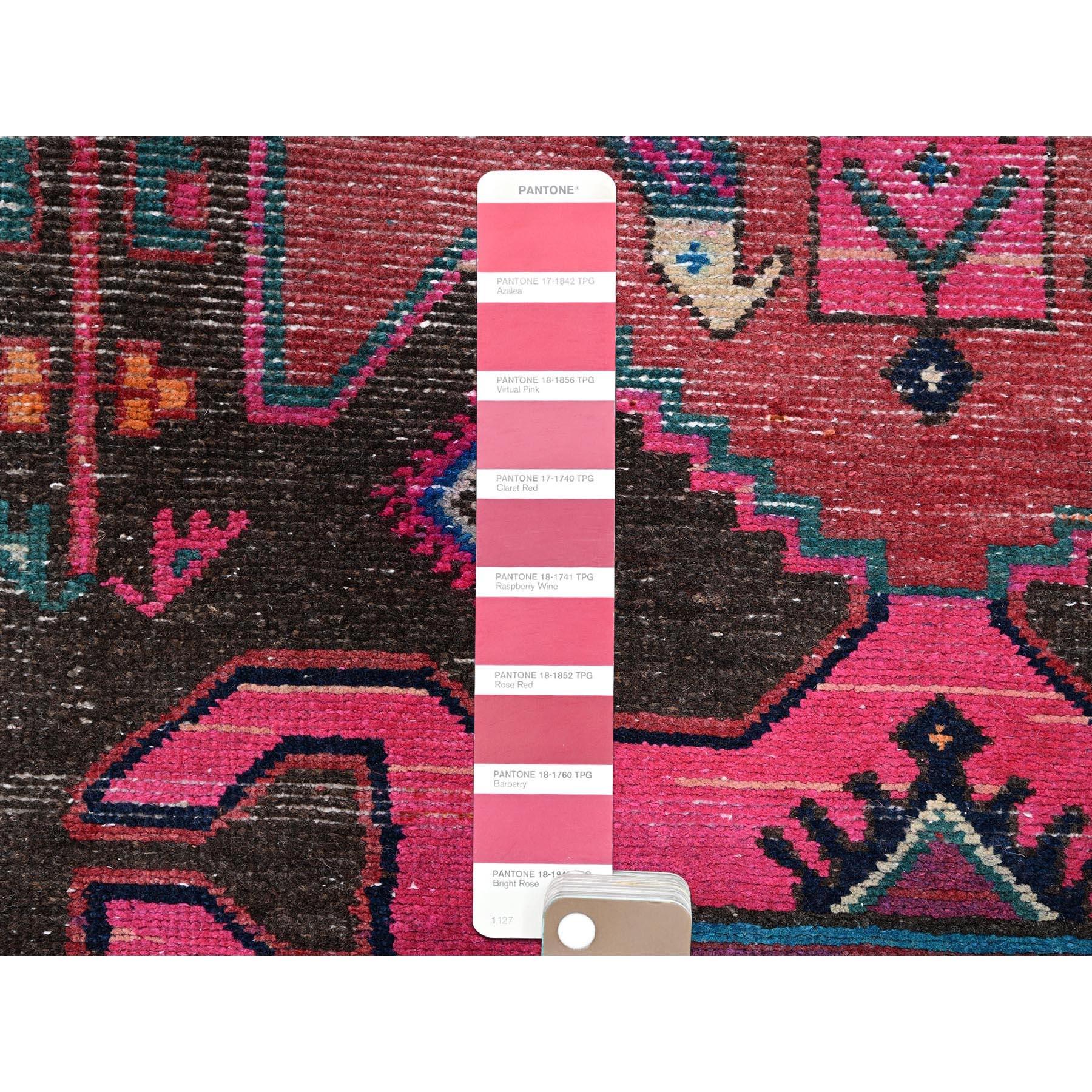Perse Tapis de course en laine Hamadan nouée à la main 3'x9'8