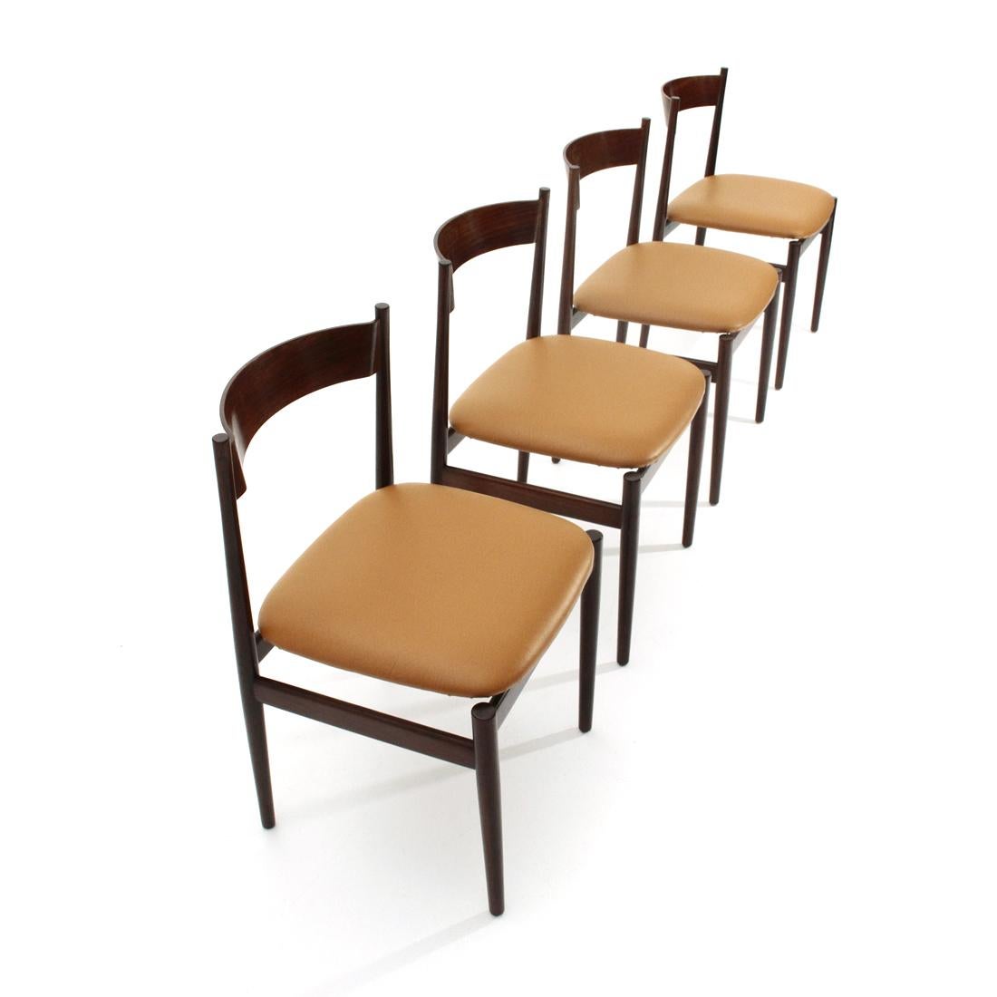 Italian 4 '107' Chairs by Gianfranco Frattini for Cassina, 1960s For Sale