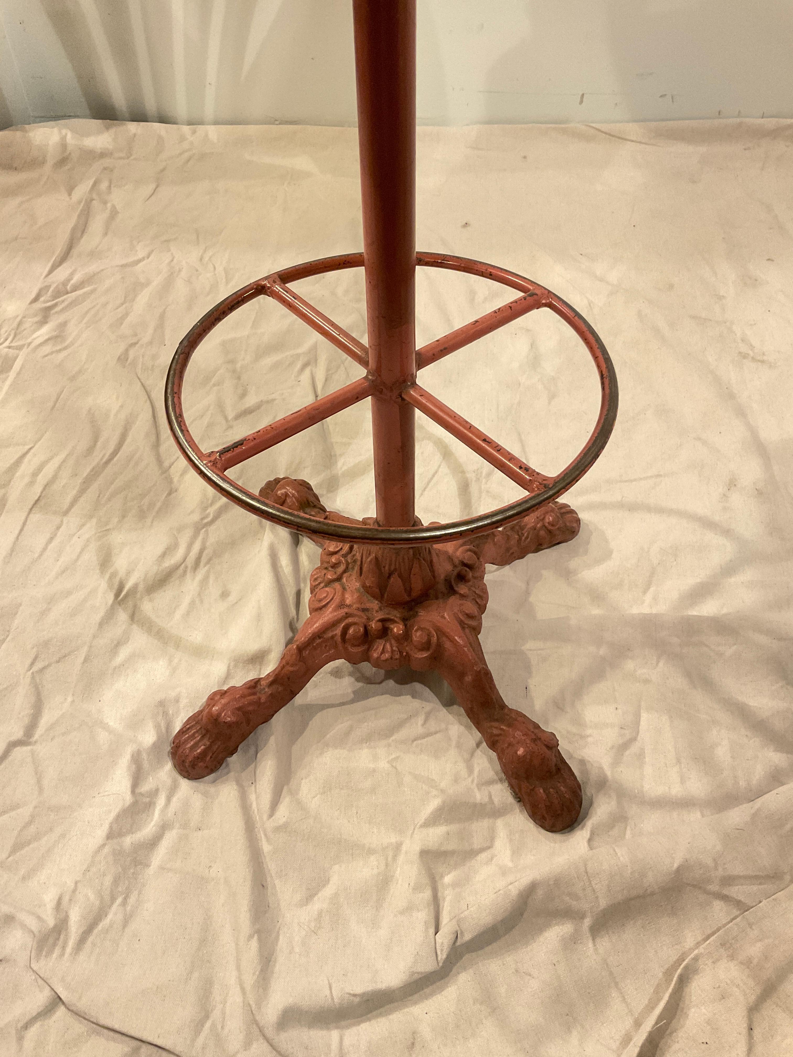 4 1920s  Wood Swivel Chairs On Cast Iron Bases For Sale 7