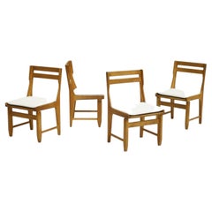 4 1950's dining chairs by Guillerme et Chambron