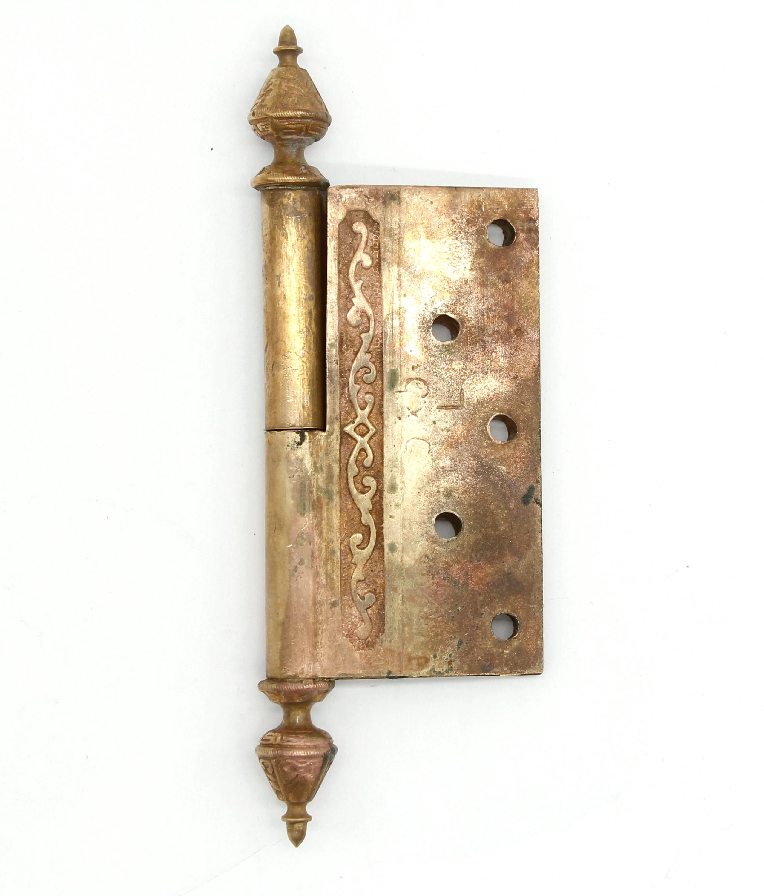 Victorian Antique Bronze Vine Steeple Tip Hinge, Left Lift-off Design Sm Qty Avail