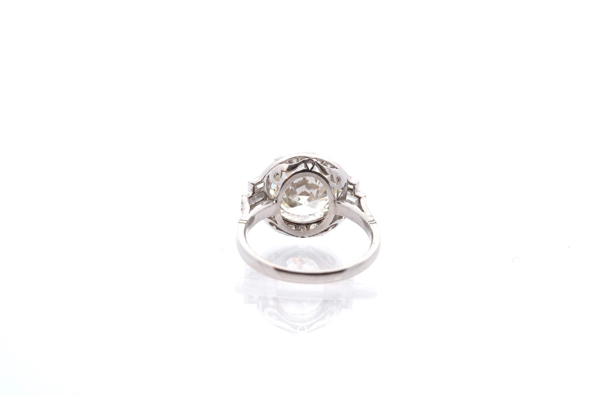Bague en diamant demi-taille K-VS2 4, 39 carats Bon état - En vente à PARIS, FR