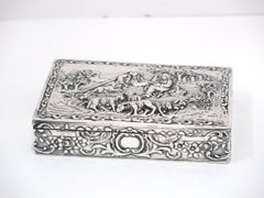 European Silver Gilt Interior Antique Continental Shepherd Box