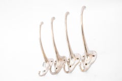 4 Adolf loos wall hooks brass ( nickel-plated ) around 1908