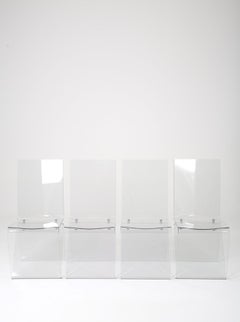 4 Altuglas-Stühle David Lange 1990er Jahre