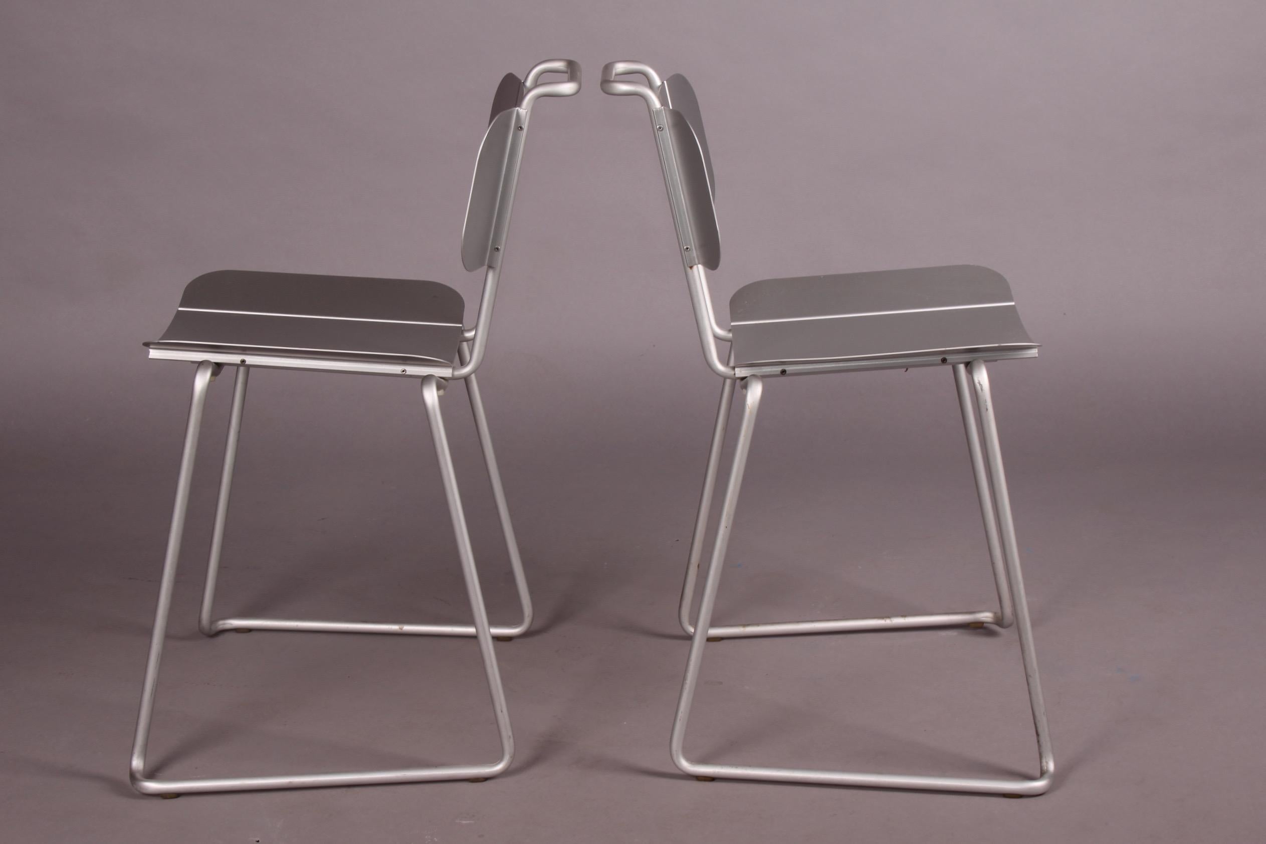 Aluminum 4 Aluminium Chairs