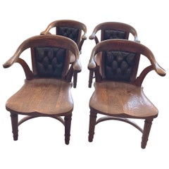 4 American 1950s Armchairs for a Games Table