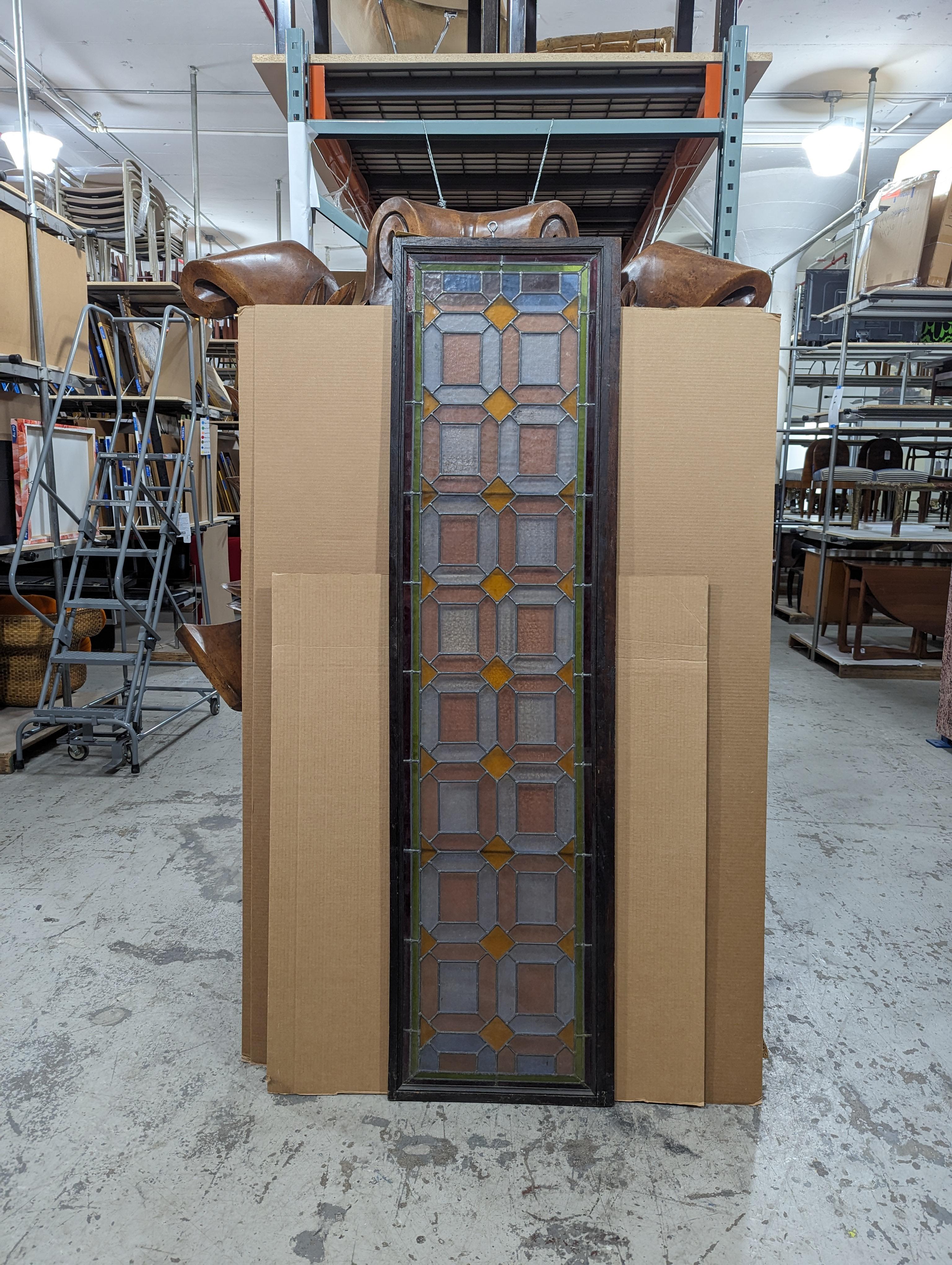 19th Century 4 American Victorian Stained Glass Windows For Sale