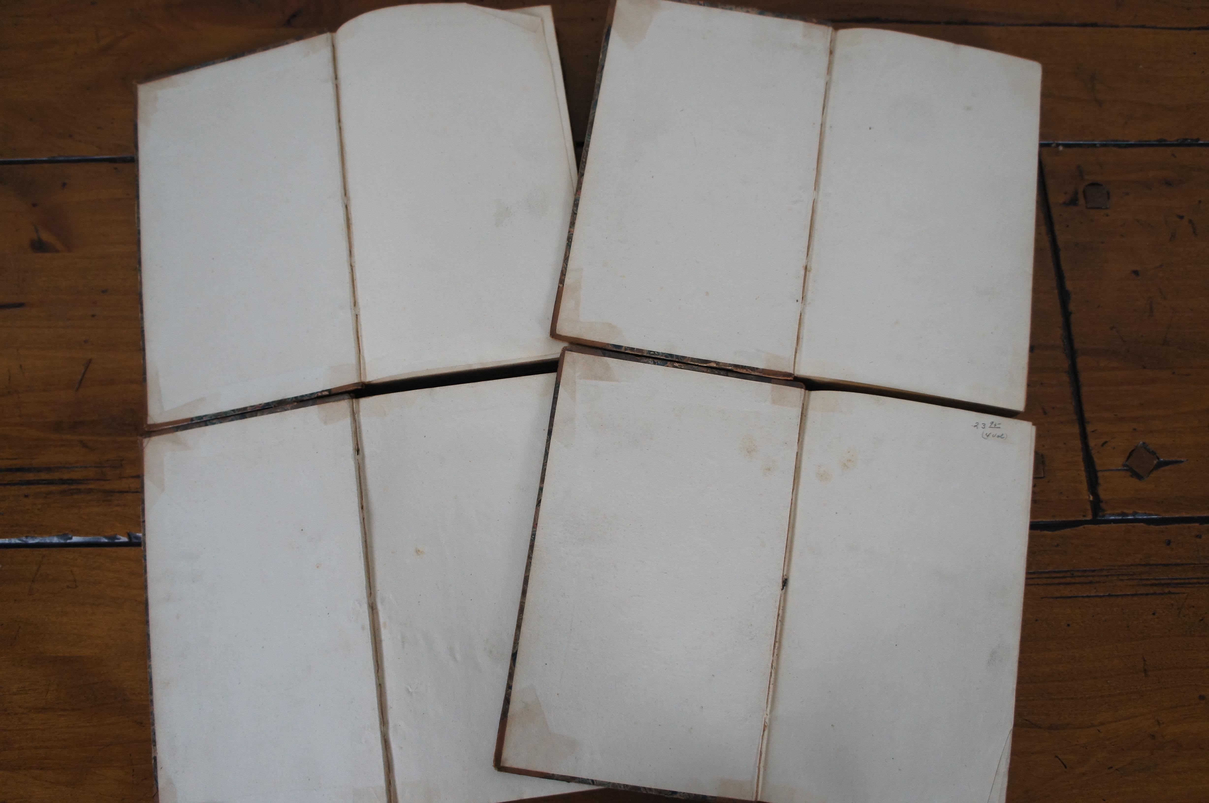 4 Livres anciens Goldsmiths History of Earth Animated Nature Leather Vol I-IV, 1808 en vente 1