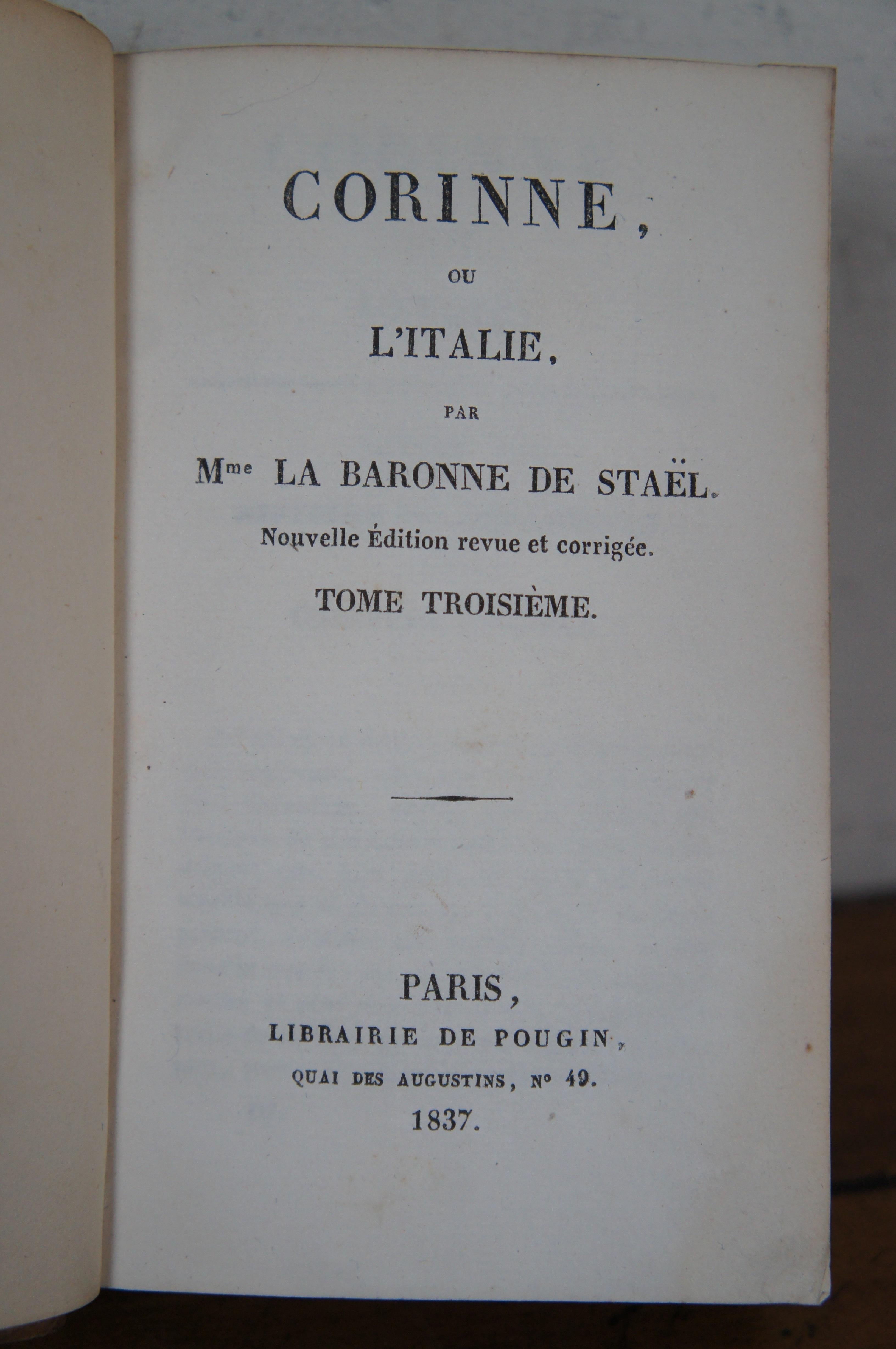 4 Livres anciens 18ème et 19ème français reliés en cuir Paris France en vente 1