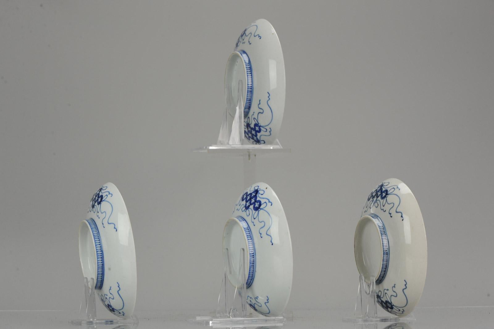 #4 Antique 19/20c Lovely Japanese Porcelain Footed Nabeshima Style Porcelain For Sale 4
