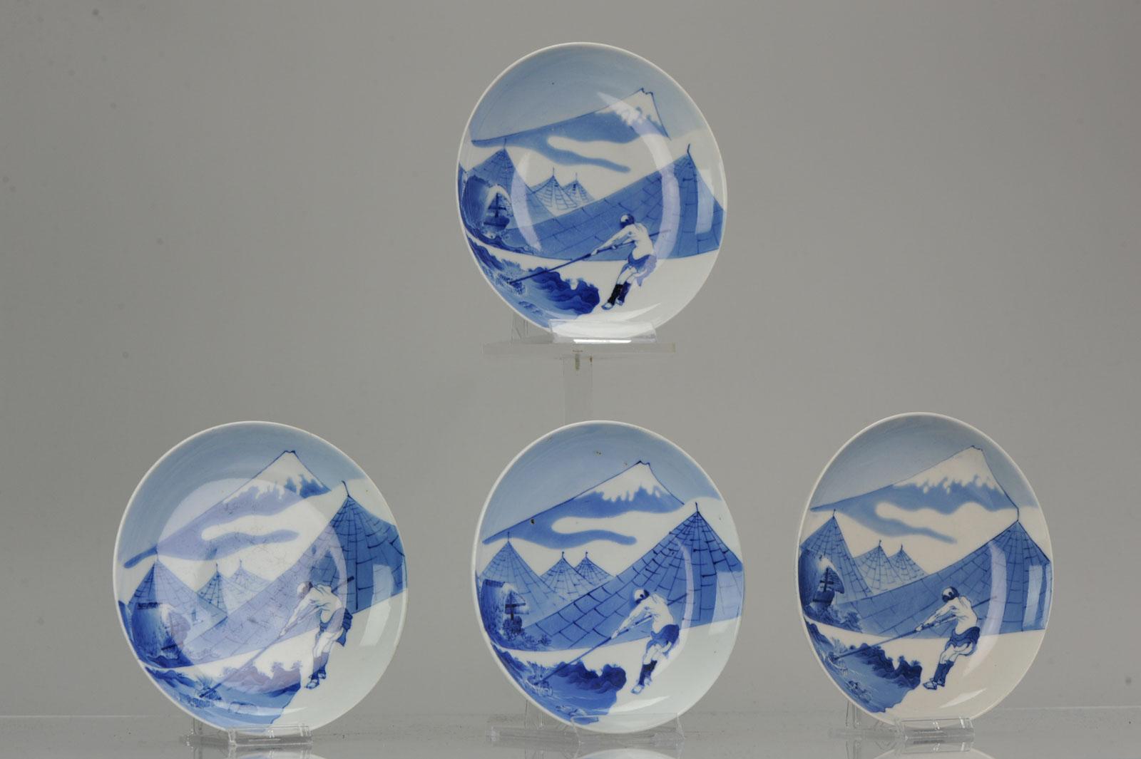 #4 Antique 19/20c Lovely Japanese Porcelain Footed Nabeshima Style Porcelain For Sale 7