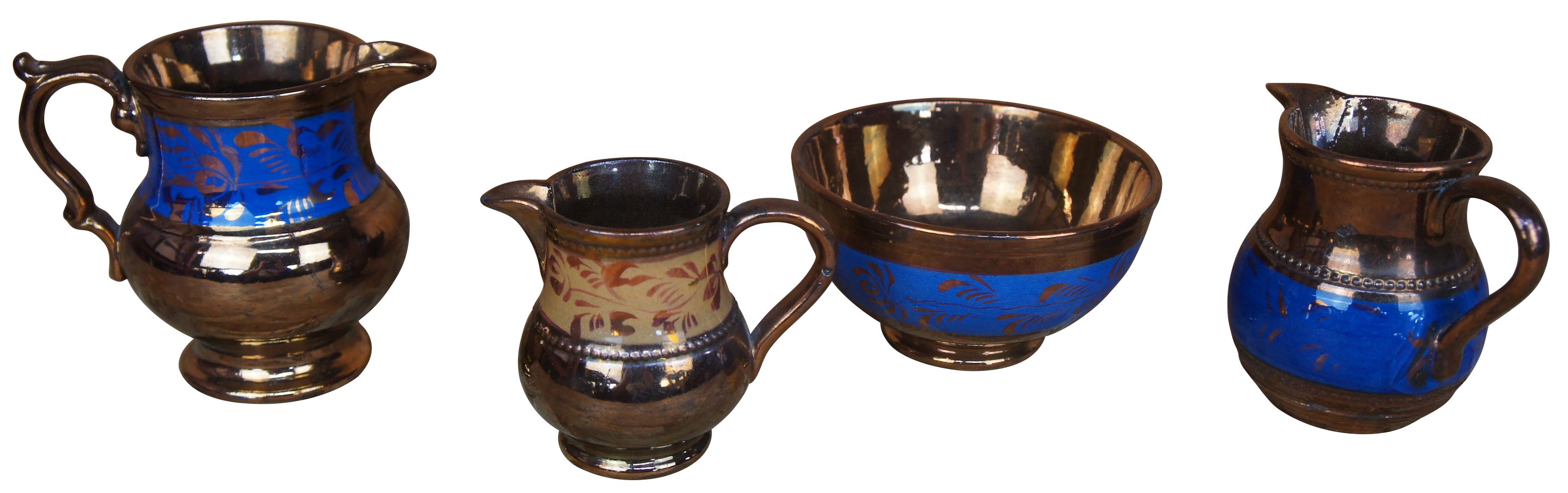copper lusterware pitcher