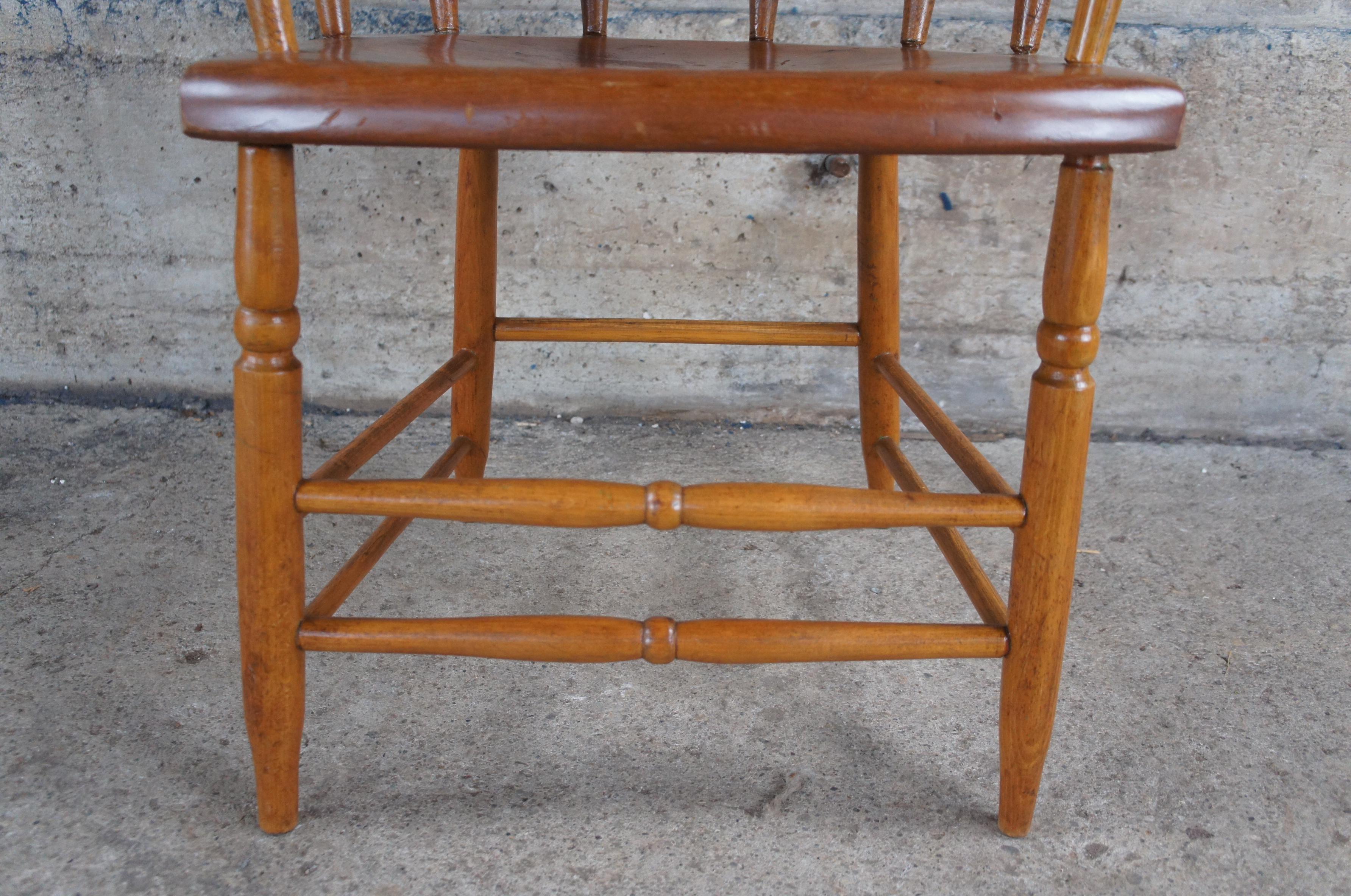 4 Antique American Oak Barrel Back Saloon Pub Tavern Caboose Captains Chairs Set For Sale 1