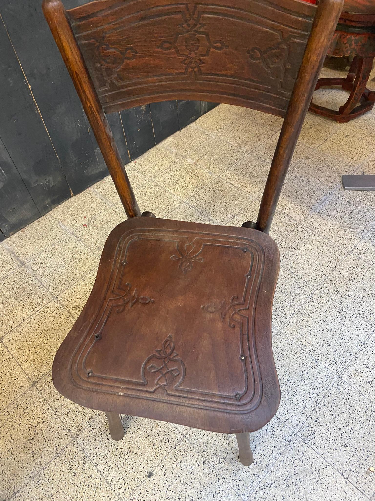 4 antike Stühle von Jacob & Josef Kohn, um 1900 im Angebot 3