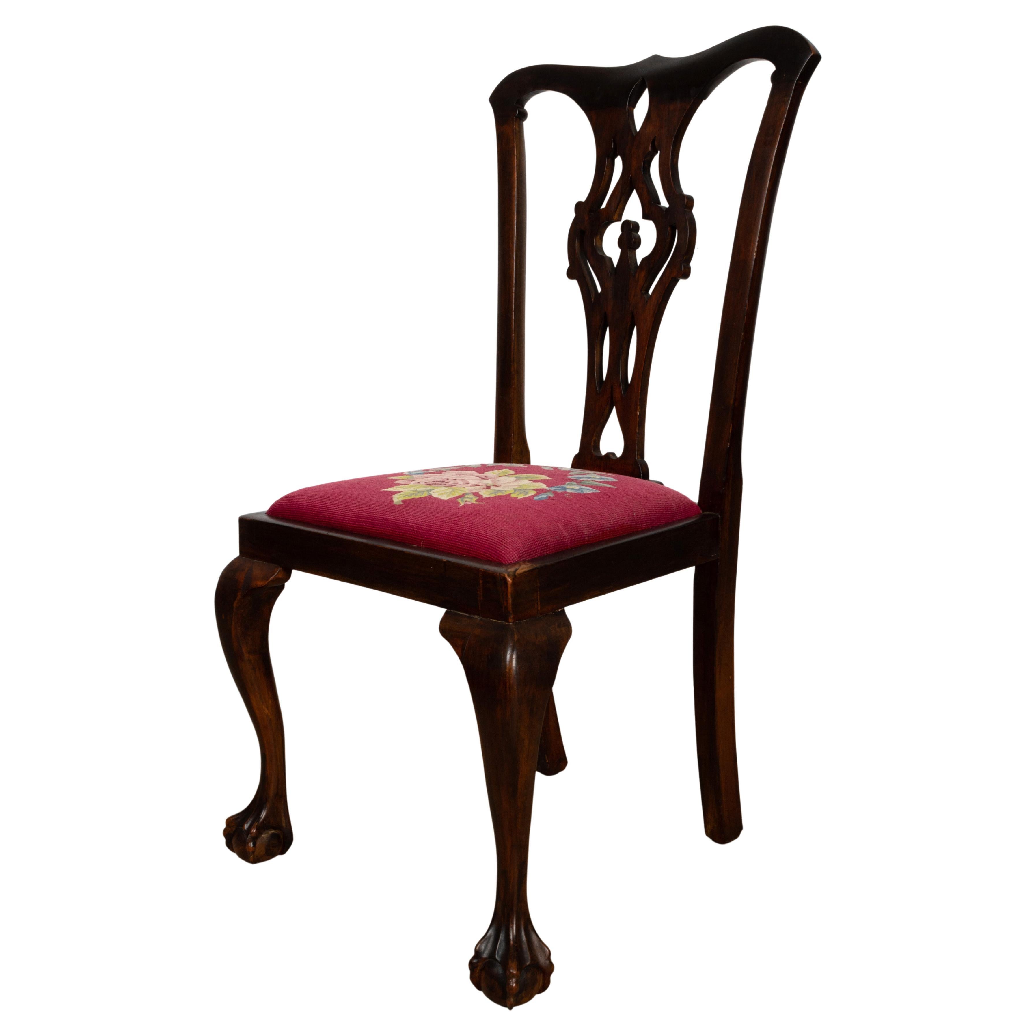 4 antike englische Chippendale-Revival-Mahagoni-Stühle des 19. Jahrhunderts im Angebot 9