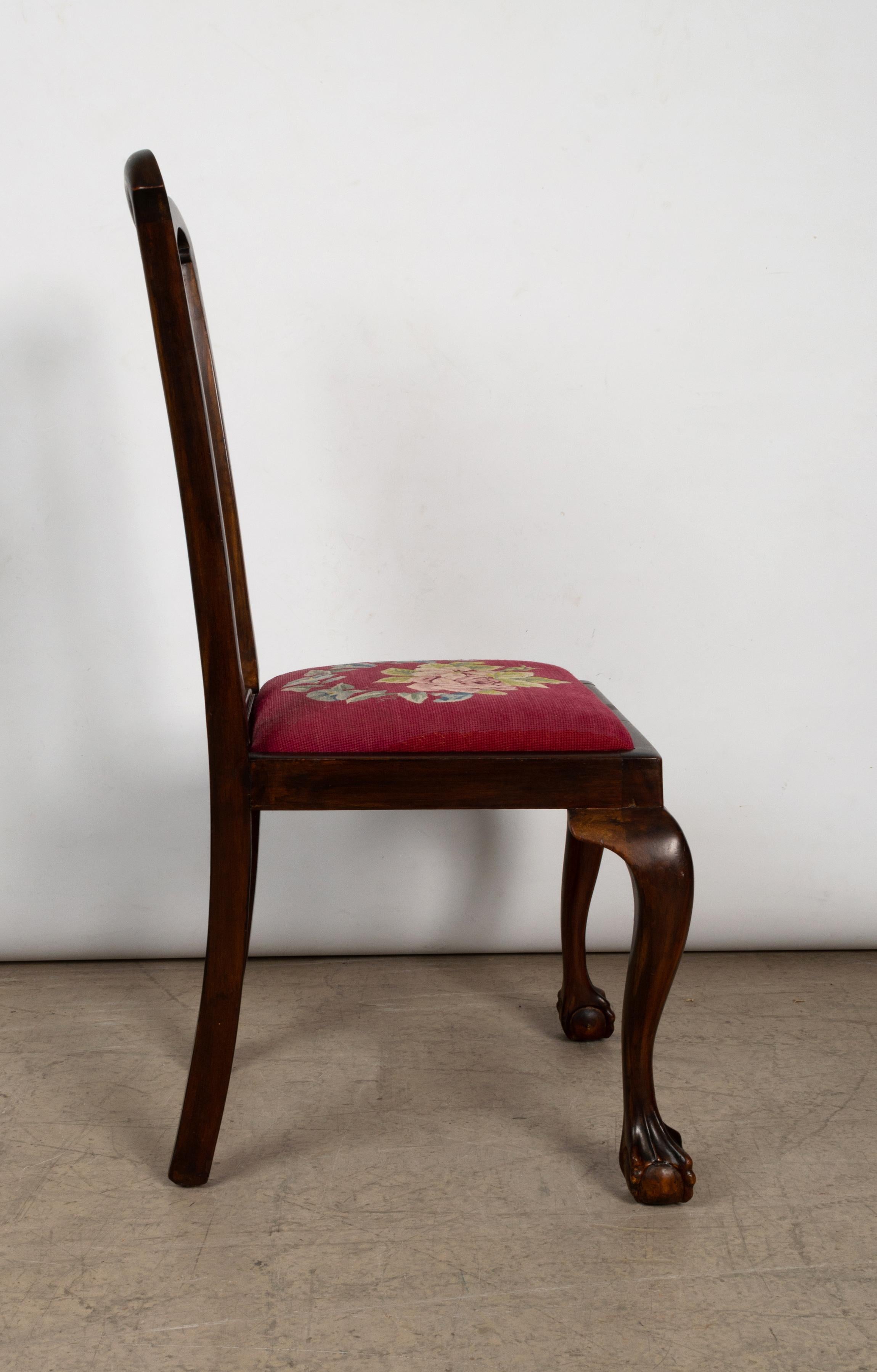 4 antike englische Chippendale-Revival-Mahagoni-Stühle des 19. Jahrhunderts im Angebot 11