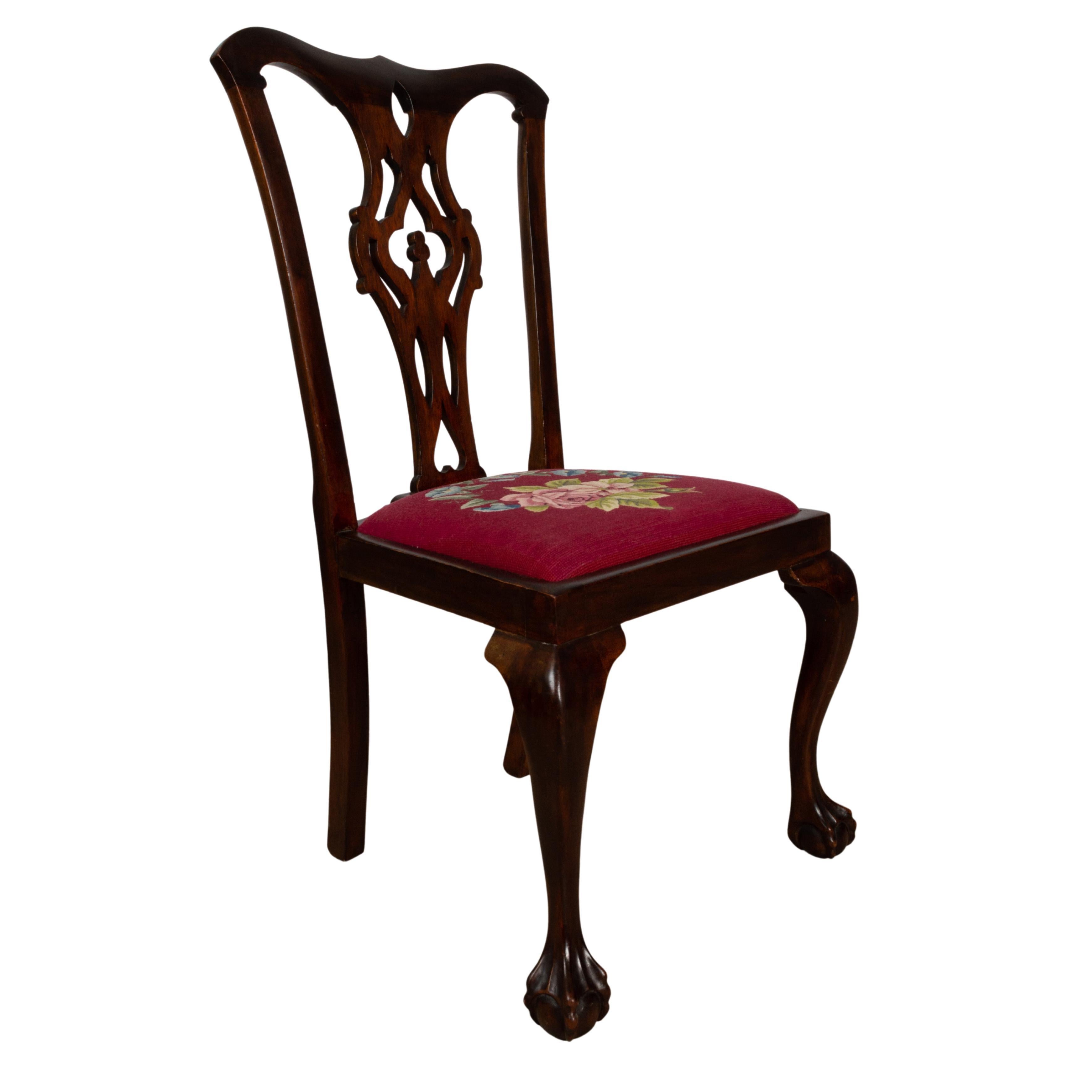 4 antike englische Chippendale-Revival-Mahagoni-Stühle des 19. Jahrhunderts im Angebot 2