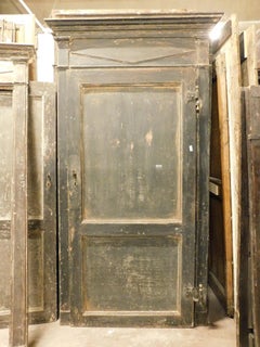4 antique lacquered doors, first patina and original frame, Italy
