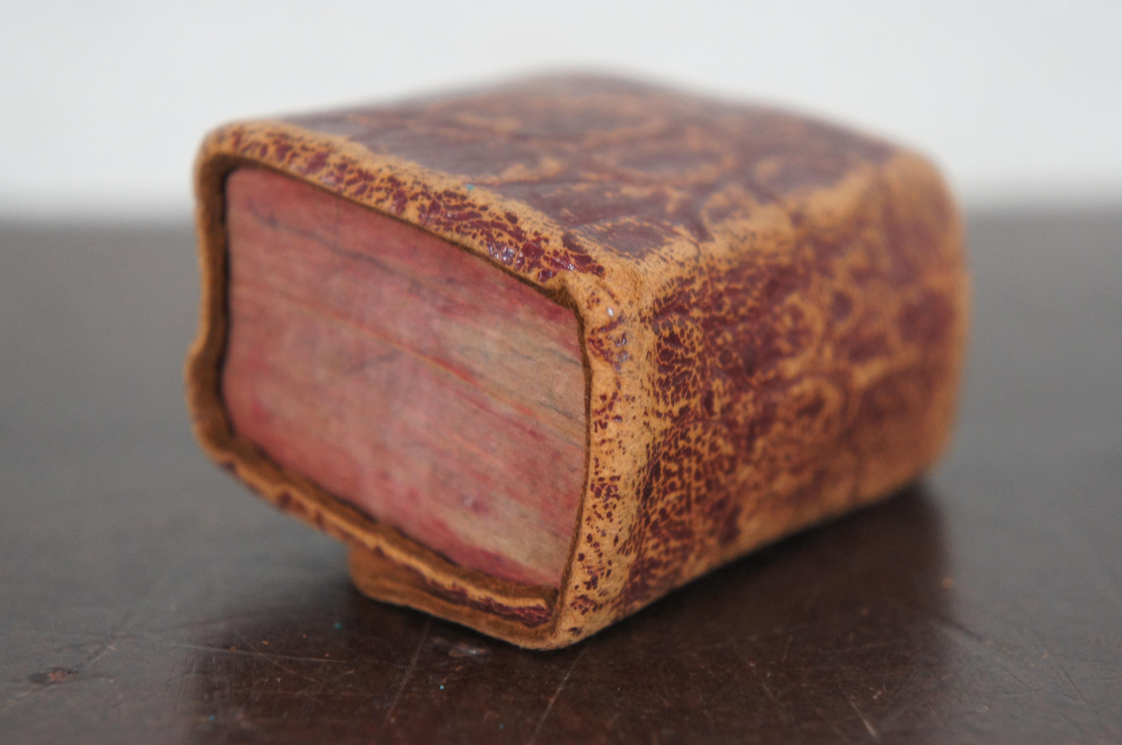 4 Antique Miniature Books Little Webster Dictionary Shakespeare Talfourd Blair 5