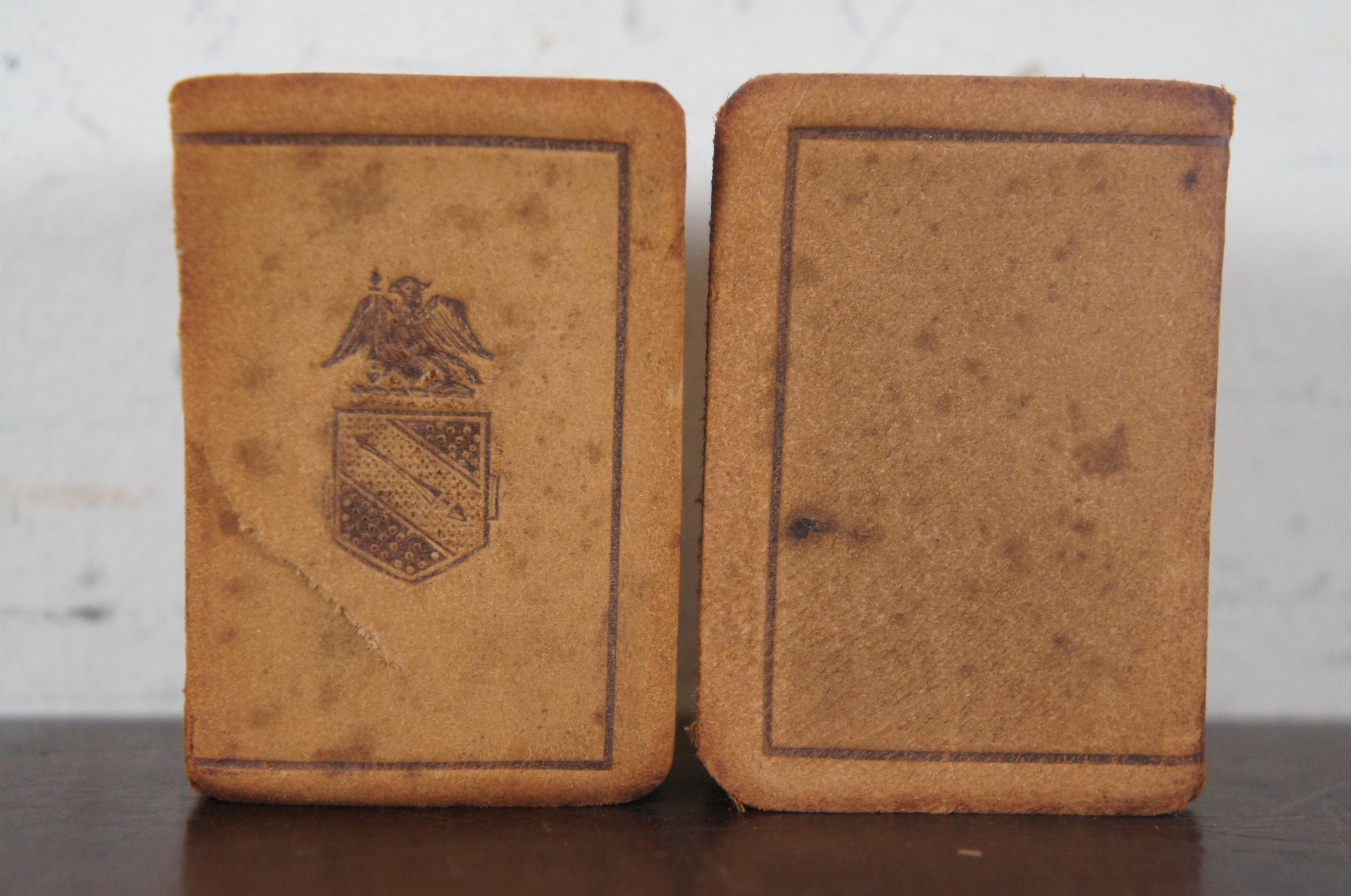 4 Antique Miniature Books Little Webster Dictionary Shakespeare Talfourd Blair In Good Condition In Dayton, OH