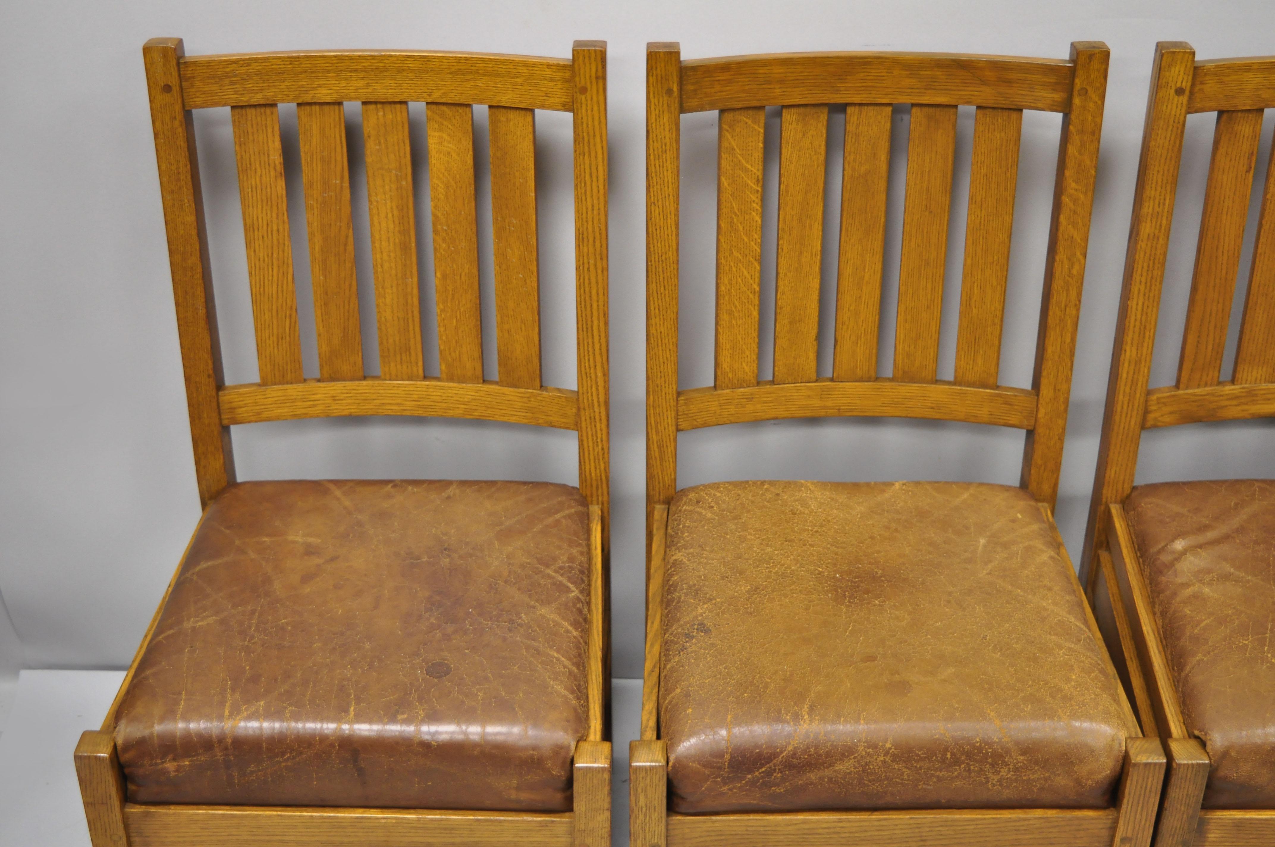 antique mission oak chairs