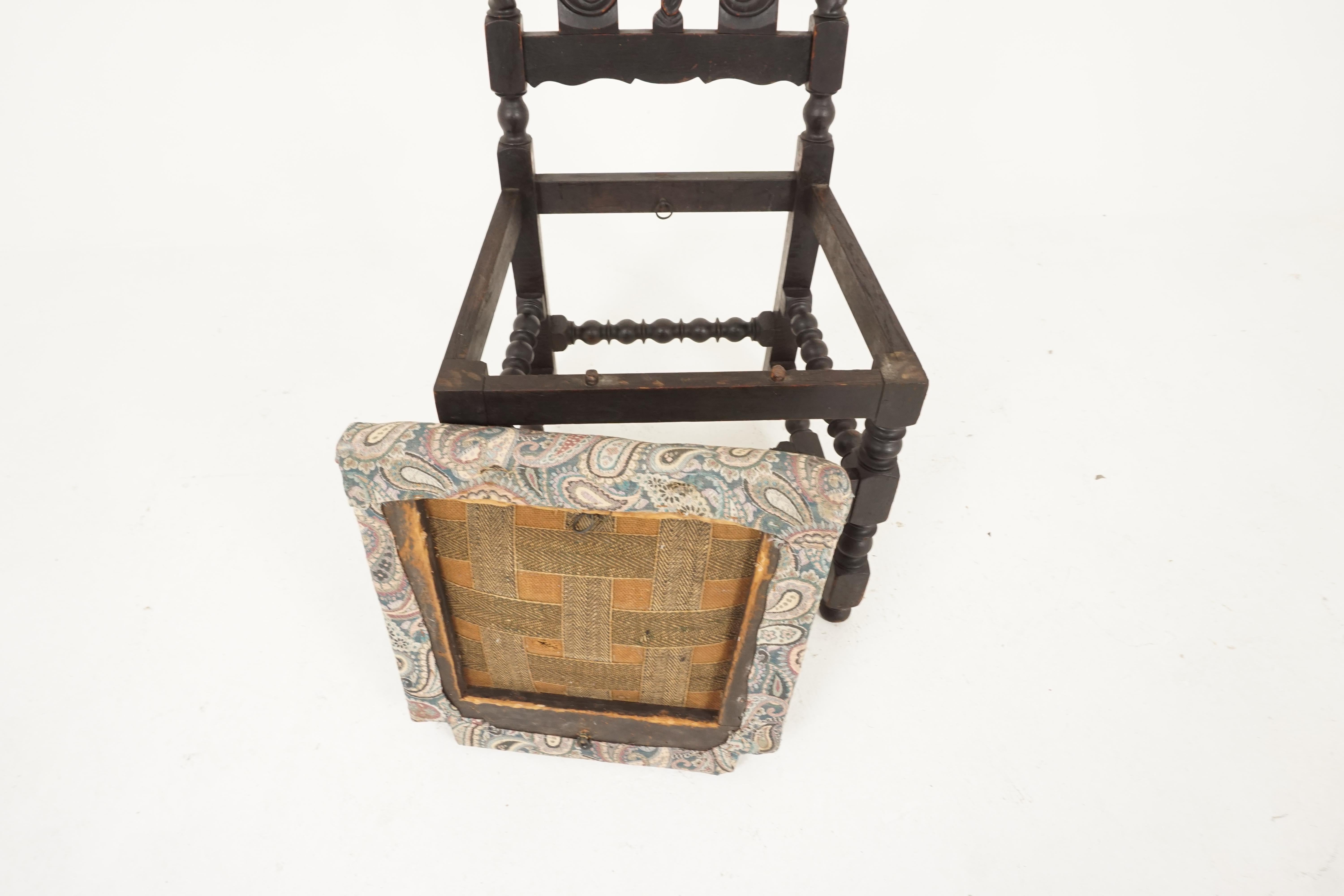 4 Antique Oak Barley Twist Chairs, Dining Chairs, Scotland, 1890, B1791 3