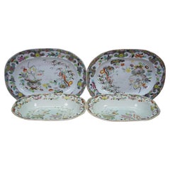 4 Antique Stephan Folch Masons Ironstone Imari Style China Serving Platters Dish