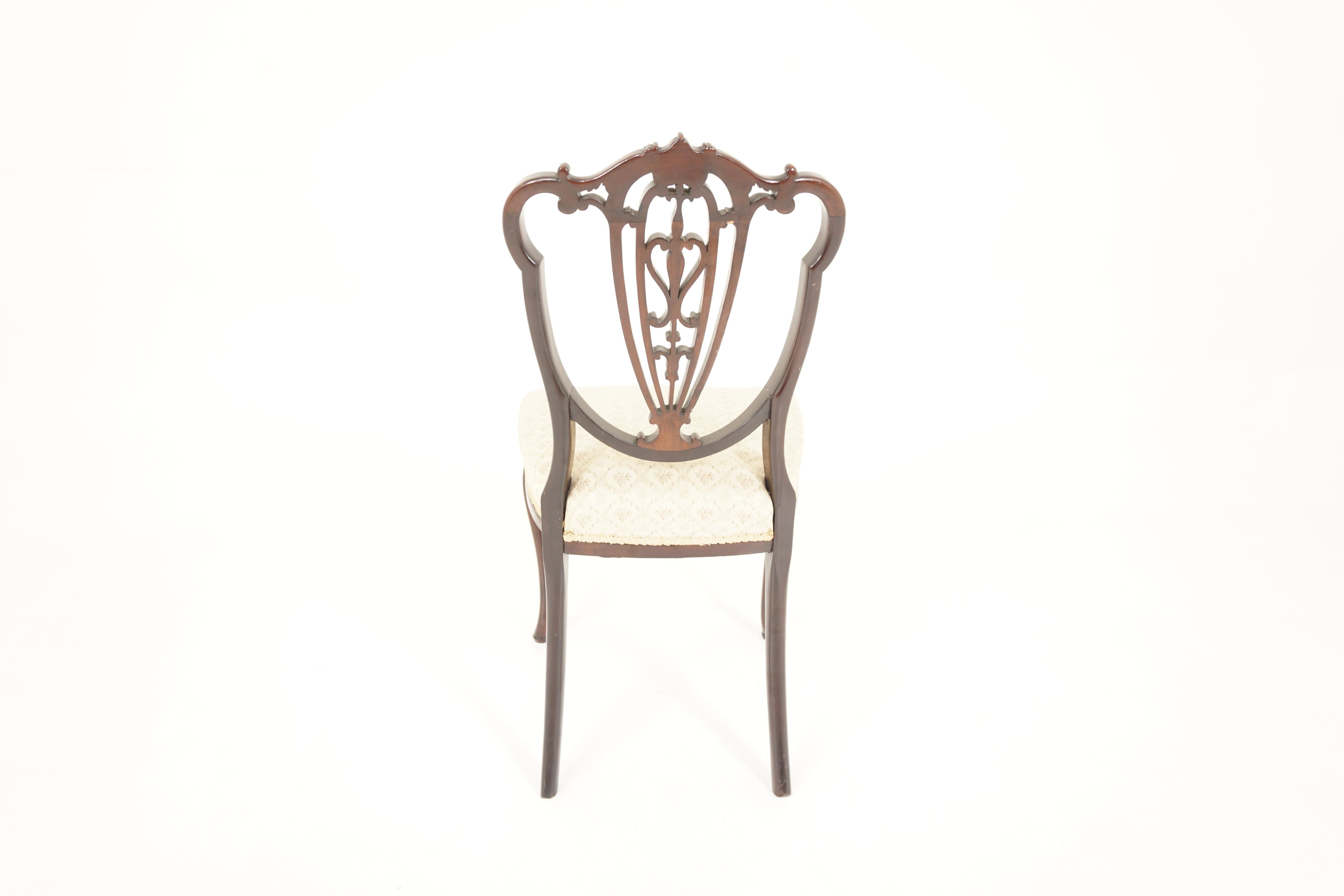 4 Antique Victorian Upholstered Dining Chairs, Scotland 1890 2