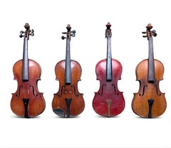 4 Antique Violins For Display