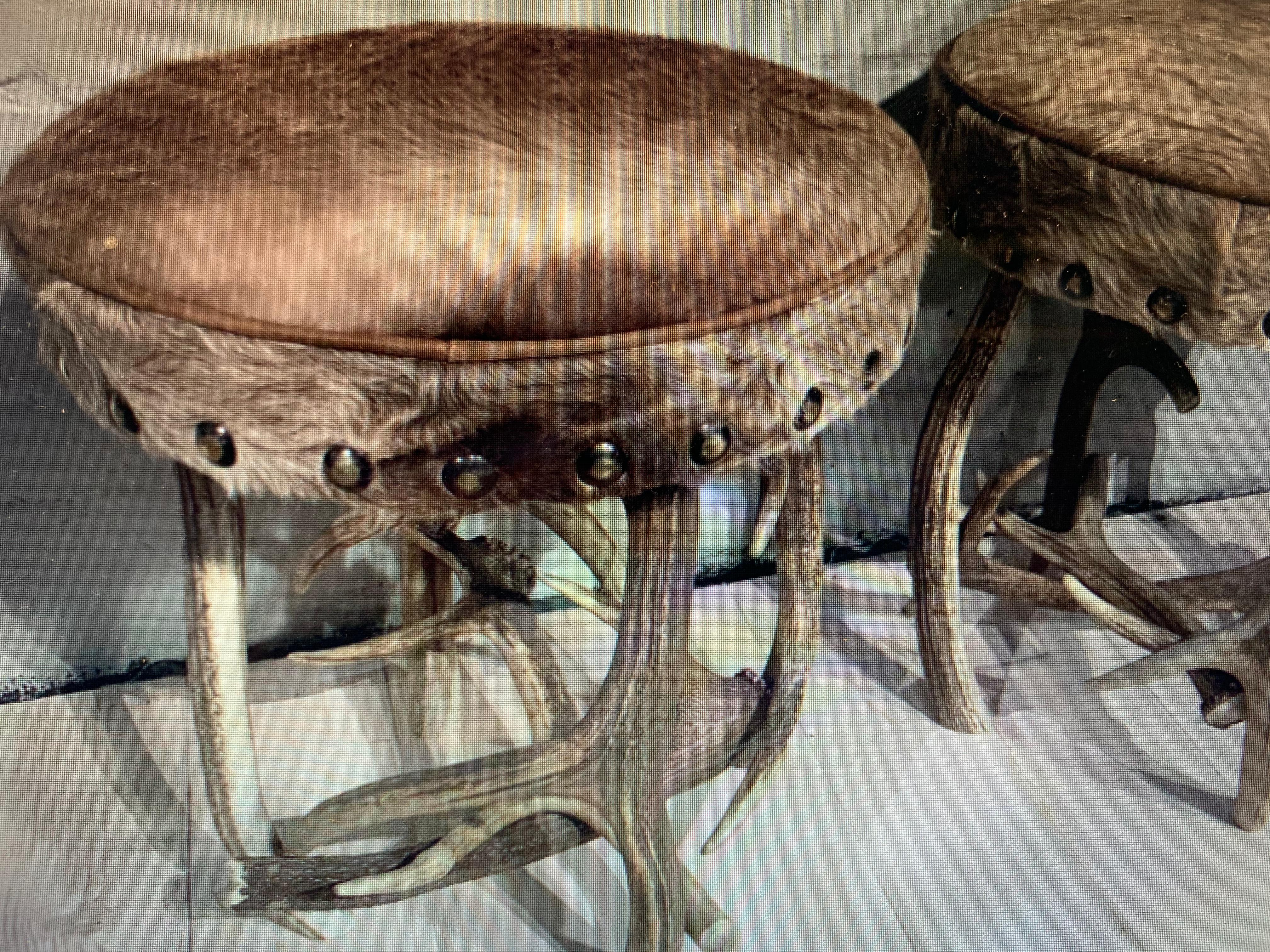 Contemporary 4 Antler Stools Custom Made to Order For Sale