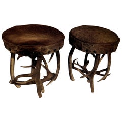 4 Antler Stools Custom Made to Order
